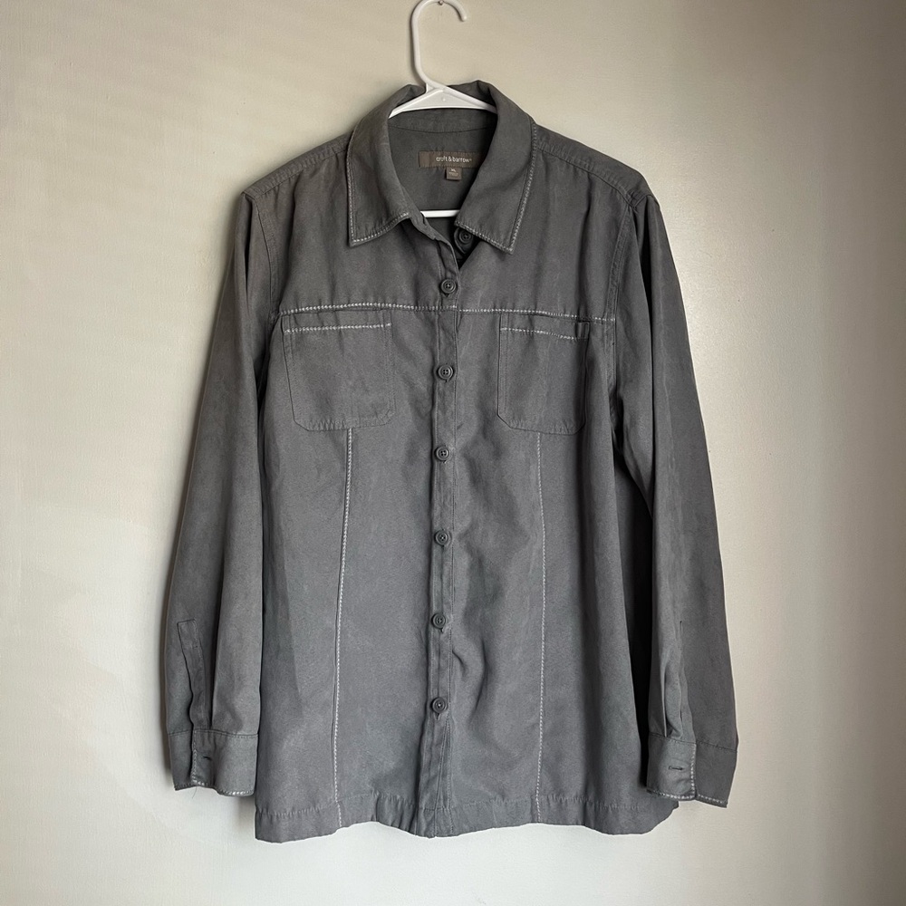 Croft & Barrow Charcoal Button-Up Shirt